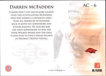 2008 Press Pass Legends - All Conference #AC-6 Darren McFadden Back