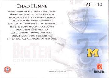 2008 Press Pass Legends - All Conference #AC-10 Chad Henne Back