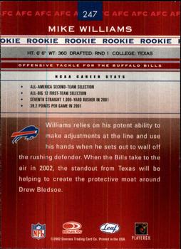 2002 Leaf Rookies & Stars #247 Mike Williams Back