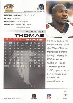 2002 Pacific #23 Rodney Thomas Back