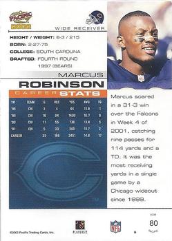 2002 Pacific #80 Marcus Robinson Back