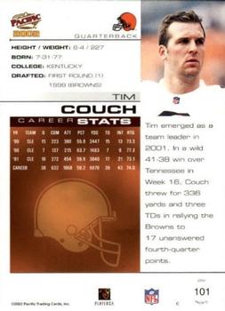 2002 Pacific #101 Tim Couch Back