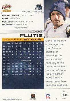2002 Pacific #368 Doug Flutie Back