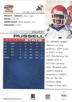 2002 Pacific #496 Cliff Russell Back