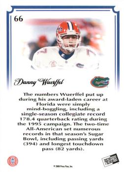 2008 Press Pass Legends Bowl Edition #66 Danny Wuerffel Back