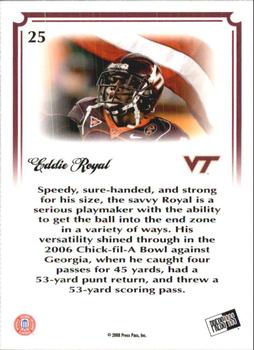 2008 Press Pass Legends Bowl Edition - 20 Yard Line Red #25 Eddie Royal Back
