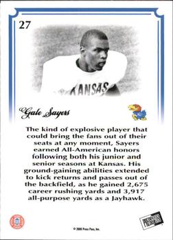 2008 Press Pass Legends Bowl Edition - 20 Yard Line Red #27 Gale Sayers Back