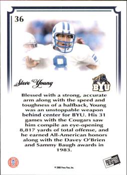 2008 Press Pass Legends Bowl Edition - 20 Yard Line Red #36 Steve Young Back