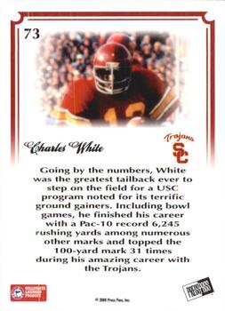2008 Press Pass Legends Bowl Edition - 20 Yard Line Red #73 Charles White Back