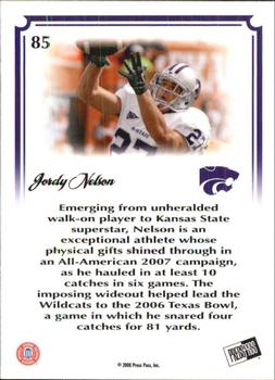 2008 Press Pass Legends Bowl Edition - 20 Yard Line Red #85 Jordy Nelson Back