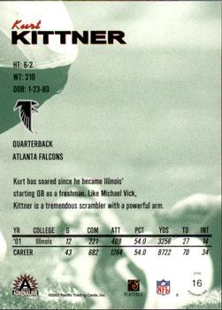2002 Pacific Adrenaline #16 Kurt Kittner Back