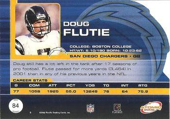 2002 Pacific Atomic #84 Doug Flutie Back