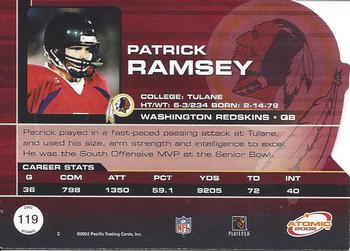 2002 Pacific Atomic #119 Patrick Ramsey Back