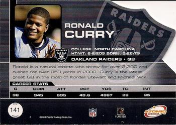 2002 Pacific Atomic #141 Ronald Curry Back