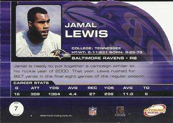 2002 Pacific Atomic #7 Jamal Lewis Back