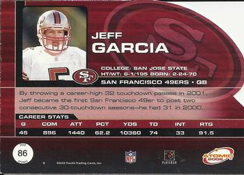 2002 Pacific Atomic #86 Jeff Garcia Back