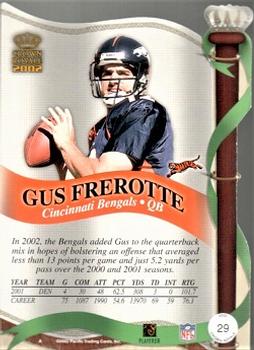 2002 Pacific Crown Royale #29 Gus Frerotte Back