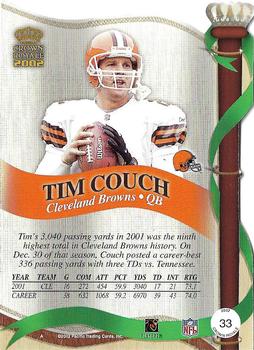 2002 Pacific Crown Royale #33 Tim Couch Back