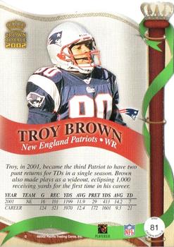 2002 Pacific Crown Royale #81 Troy Brown Back
