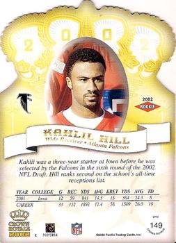 2002 Pacific Crown Royale #149 Kahlil Hill Back