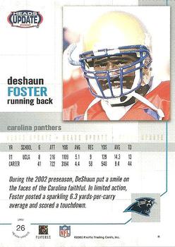 2002 Pacific Heads Update #26 DeShaun Foster Back