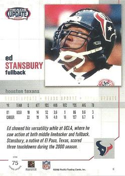 2002 Pacific Heads Update #75 Ed Stansbury Back
