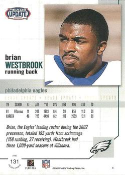 2002 Pacific Heads Update #131 Brian Westbrook Back
