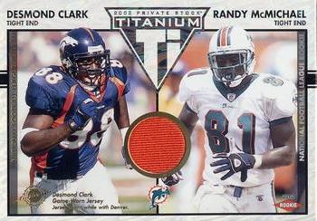 2002 Pacific Private Stock Titanium #137 Desmond Clark / Randy McMichael Front