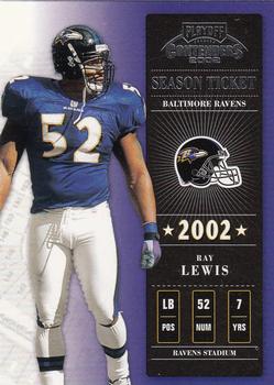 2002 Playoff Contenders #15 Ray Lewis Front