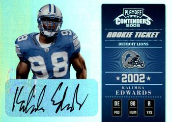 2002 Playoff Contenders #143 Kalimba Edwards Front
