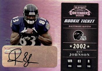 2002 Playoff Contenders #168 Ron Johnson Front