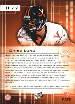 2008 Press Pass SE - Insider Insight #II-22 Chris Long Back