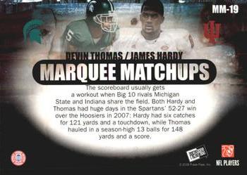 2008 Press Pass SE - Marquee Matchups #MM-19 Devin Thomas / James Hardy Back