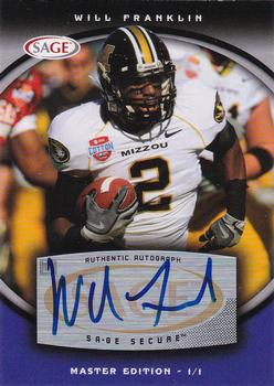 2008 SAGE - Autographs Master Edition #A23 Will Franklin Front