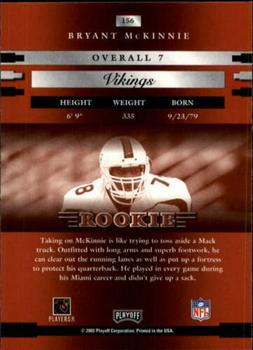 2002 Playoff Prestige #156 Bryant McKinnie Back