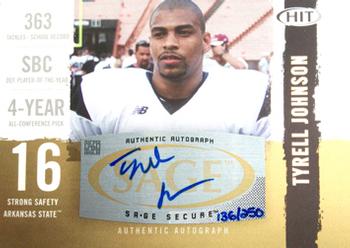 2008 SAGE HIT - Autographs Gold #A37 Tyrell Johnson Front