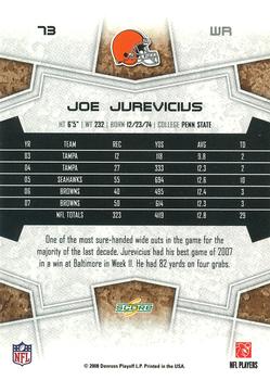 2008 Score - Glossy #73 Joe Jurevicius Back