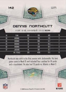 2008 Score - Glossy #142 Dennis Northcutt Back
