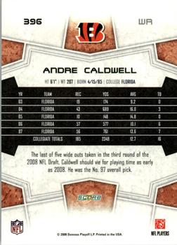 2008 Score - Glossy #396 Andre Caldwell Back