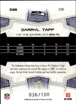 2008 Score - Red Zone #288 Darryl Tapp Back
