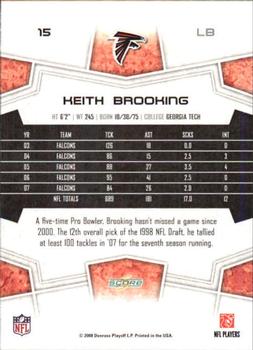 2008 Score - Super Bowl XLIII #15 Keith Brooking Back