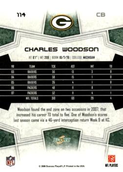 2008 Score - Super Bowl XLIII Blue #114 Charles Woodson Back