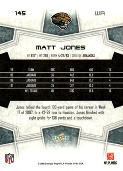 2008 Score - Super Bowl XLIII Blue #145 Matt Jones Back