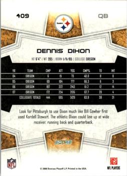 2008 Score - Super Bowl XLIII Blue #409 Dennis Dixon Back