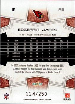 2008 Score - Super Bowl XLIII Light Blue Glossy #5 Edgerrin James Back