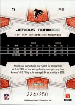 2008 Score - Super Bowl XLIII Light Blue Glossy #11 Jerious Norwood Back