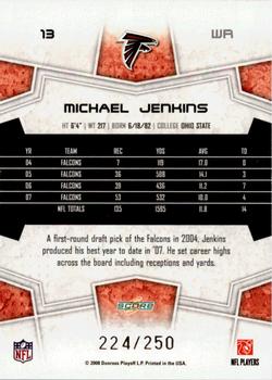 2008 Score - Super Bowl XLIII Light Blue Glossy #13 Michael Jenkins Back