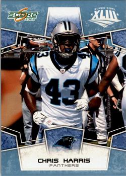 2008 Score - Super Bowl XLIII Light Blue Glossy #47 Chris Harris Front