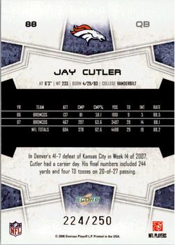 2008 Score - Super Bowl XLIII Light Blue Glossy #88 Jay Cutler Back