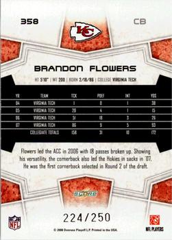 2008 Score - Super Bowl XLIII Light Blue Glossy #358 Brandon Flowers Back